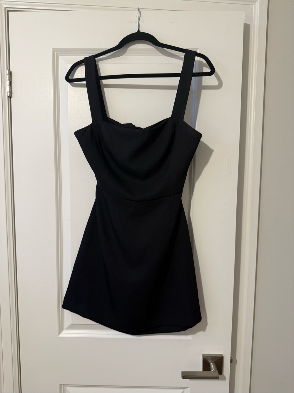 Wilfred Black Square-Neck Mini Dress